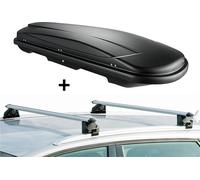 Coffre à skis VDPJUXT600 + porte-bagages en aluminium VDPCRV107A compatible avec Renault Kadjar 5 portes à partir de 2015