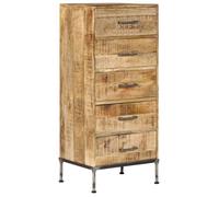 Coffre à tiroirs - vidaXL - Bois de manguier massif - 45x35x106 cm - 5 tiroirs