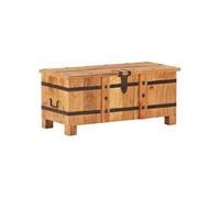 Coffre Armoire de Rangement Banc de Couloir Boîte de Rangement Coffre de Stockage Banc d'Entrée Intérieur 90x40x40 cm Bois d'Acacia Solide