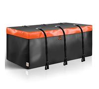 Coffre arrière pour attelage de remorque, 20 pieds cubes de voiture étanche sac arrière avec 6 sangles renforcées, convient pour tous les véhicules avec panier de chargement en acier (59" 24" 24")