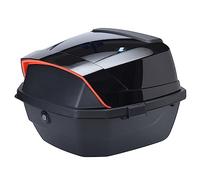 Coffre arrière verrouillable pour moto, scooter, coffre de rangement pour casque/décoration noire