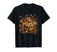 Coffre au trésor doré avec Couronne Royale épique et Pirate T-Shirt