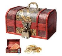 Coffre au Trésor en Bois Vintage, Coffre au Trésor Vintage, Coffre au Trésor Boîte en Bois, Vintage Coffre Au TréSor De Pirate, Boite Bois Coffre Au TréSor En Bois pour Le Rangement Et La DéCo