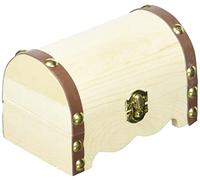 Coffre au trésor Glorex GmbH 6 2003 215 - En bois de pin, FSC Mix, Bois, naturel, 11,5 x 7,5 x 7,5 cm