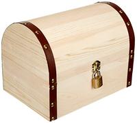 Glorex Coffre au trésor GmbH 6 2003 215 - en Bois de pin, FSC Mix, Bois, Naturel, 27 x 18 x 20 cm