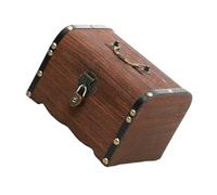 Coffre au trésor vintage en bois avec boîte de rangement décorative bucolique pour enfants, maisons, bureaux, décorations bucoliques