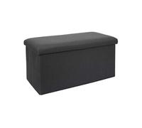Coffre banc pliable en tissu Atome gris foncé Gris
