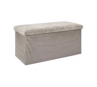 Banc Coffre de Rangement "Emilia" 76cm Taupe