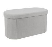 Home Deco Factory – Banc coffre pliable Pills 76x38x38 cm, assise 38 cm, gris