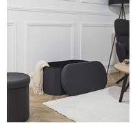 Coffre Banc Pliable - Home Deco Factory - Pills - Noir