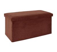 Coffre Banc Pliable - Home Deco Factory - Scott Terra - Côtelé - Orange