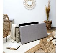 The home deco factory Coffre-banc pliable Tressé Gris