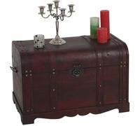 Coffre bois de décoration malle au trésor Valence aspect antiquité - 30x57x29cm - carré