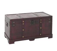 Coffre bois de décoration Valence aspect antiquité 30x57x29cm carré