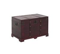 Coffre bois de décoration Valence aspect antiquité 49x77x47cm carré