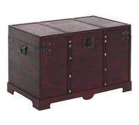 Coffre bois de décoration Valence aspect antiquité 49x77x47cm carré