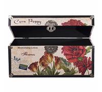 Coffre Boîte sj08066, coffre en bois recouvert de toile de qualité au look vintage, boîte à trésor, boîte, petit Meubles, avec ferronneries patiné, Bois, Pirate, différentes tailles, Maritim, Haute Qualité, Kolo nialtruhe Déco style colonial, boîte en bois, coffre avec ornements., Bois/métal, Toile, Größe L 35cm x 21cm x 18xm