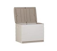 Coffre cadenassable avec roulettes 190 L Fonctionnel et esthétique Beige