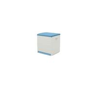 Coffre cadenassable avec roulettes - 190 L - Fonctionnel et esthétique - Beige et Bleu