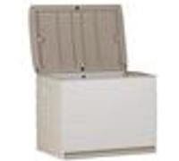 Plastiken Coffre Cadenassable Avec Roulettes - 190 L - Fonctionnel Et Esthétique - Beige