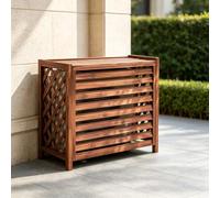 Coffre Climatiseur Exterieur Brise Vue Persienne | Habillage elegant pour groupe exterieur avec espace superieur pour jardiniere.(120*100)