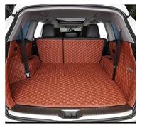 Coffre Couverture Voiture Tapis Coffre Voiture personnalisés pour Hyundai pour Palisade 2021-2023, intérieur Automatique, Coussinets Protection Cuir imperméables(Brown A)