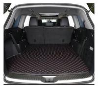 Coffre Couverture Voiture Tapis Coffre Voiture personnalisés pour VW pour Passat B8 2017-2020, intérieur Automatique, Coussinets Protection Cuir imperméables(Noir Rouge)