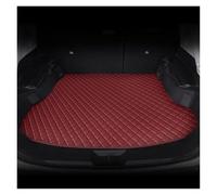 Coffre Couverture Voiture Tapis Voiture Tapis Coffre Cuir sur Mesure pour Alfa pour Romeo, pour Stelvio pour Giulia. Style Automobile. Intérieur(VIN Rouge)