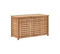 vidaXL Coffre de blanchisserie 77,5x37,5x46,5 cm Bois massif de noyer