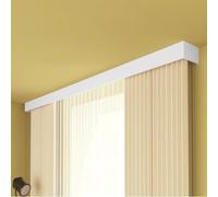 Coffre de cantonnière pour Rideaux, système de Rail Double Blanc Robuste (3 m) - Idéal pour Les fenêtres de Chambre - Complet avec cantonnière et Coffre de cantonnière - Durable, élégant, FA