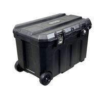 Coffre de chantier - Stanley - 190 L - Plastique - Poignée télescopique - 2 roues à bandage