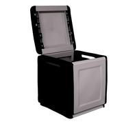 Coffre de coffre pour extérieur, en polypropylène de 130 l, 57 x 54 x 53 cm, gris foncé et noir