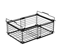 Coffre de congélation extensible empilable longueur réglable cadre en métal poignée ergonomique panier de rangement pour réfrigérateur panier de rangement empilable pour réfrigérateur