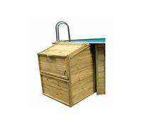 Coffre de filtration en bois H146 cm avec serrure à clé