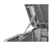 Coffre De Jardin 550l Taupe Effet Bois Florida 147xp72xh60 Cm Resine Anti Uv Haute Résistance Gel Et Intempéries Noir