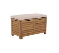 Coffre de jardin / Banc bois d'acacia 63L avec vérins ZAFRA