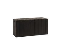 Coffre de jardin BRAVO - Résine - Marron - Capacité 270L - 117,5 x 45 x 56 cm