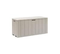 Coffre de jardin BRAVO - Résine - Taupe - Capacité 270L - 117,5 x 45 x 56 cm