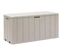 Coffre de jardin BRAVO - Résine - Taupe - Capacité 270L - 117,5 x 45 x 56 cm Taupe G