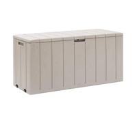Coffre de jardin BRAVO - Résine - Toomax - Taupe - Capacité 270L - 117,5 x 45 x 56 cm