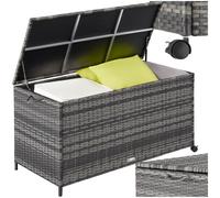 Coffre de jardin Caisse de rangement pour coussins avec Cadre en aluminium