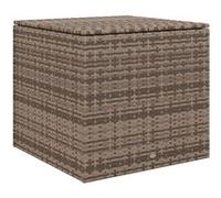 Coffre de jardin dim. 75L x 75l x 70H cm vérin pneumatique doublure intérieure résine tressée aspect rotin taupe Marron