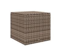 Outsunny Coffre d'extérieur en rotin synthétique 75x75x70 cm Coffre de rangement avec vérin et cadre en acier Charge 50 kg