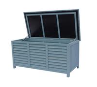 Coffre De Jardin En Bois Macao - 130 X 64 X 60 Cm - Bleu Ciel Bleu