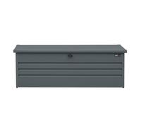 AXI Coffre de jardin en métal Miles 1000 – 1000 L, fond et serrure, anthracite, 185×82×75 cm