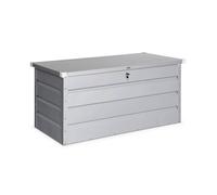 Coffre de jardin en métal - DETROIT- 385L gris aluminium