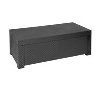 Shaf - Diva | Coffre de Jardin Exterieur Etanche Couleur Anthracite | Coffre de rangement en Resine Fabriqué avec des Matériaux Recyclés