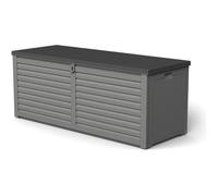 Coffre de jardin en résine Gardiun Lift 390 L avec amortisseurs - Gris