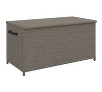 Outsunny Coffre de jardin en résine tressée, coffre de rangement extérieur 184 L avec roues, vérins à gaz, résistant aux UV pour extérieur, jardin, balcon, 102 x 52 x 52 cm gris