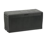 Coffre de jardin Keter Comfy 270 L en résine graphite, coffre de rangement extérieur (255167)